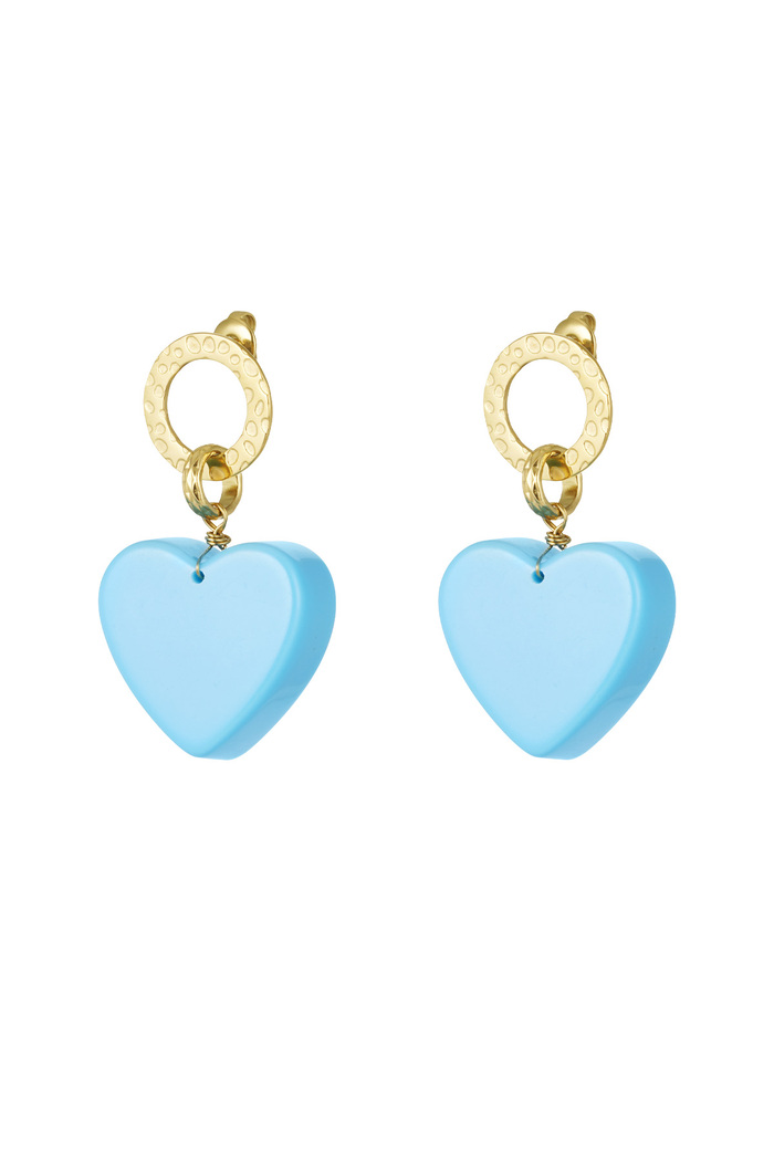 Earrings love again - light blue 