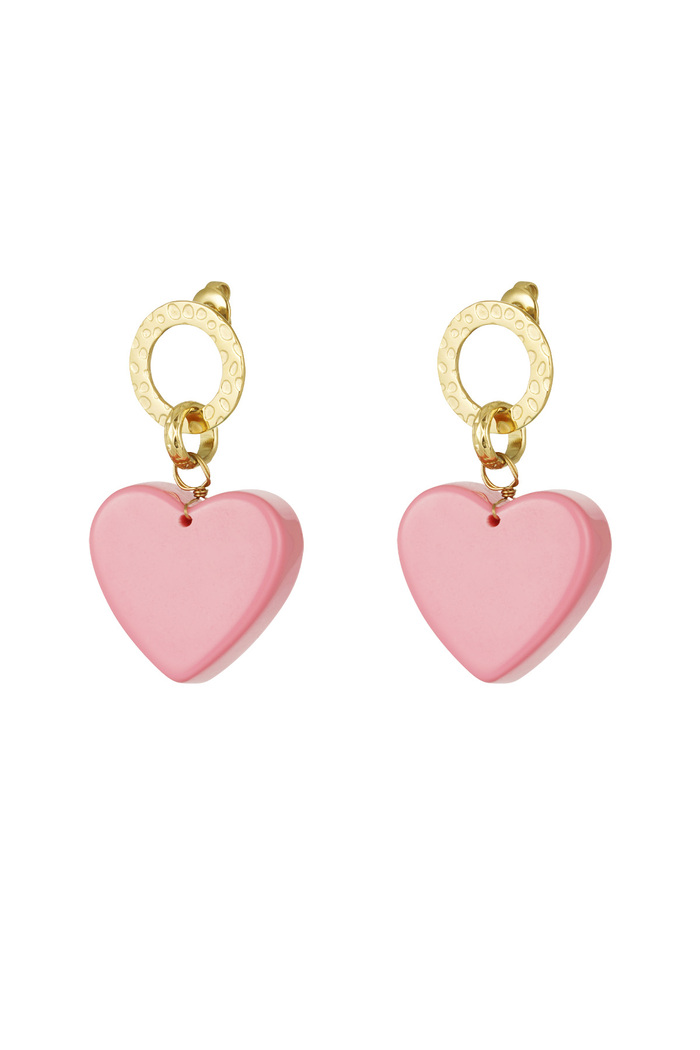 Earrings love again - pink gold 