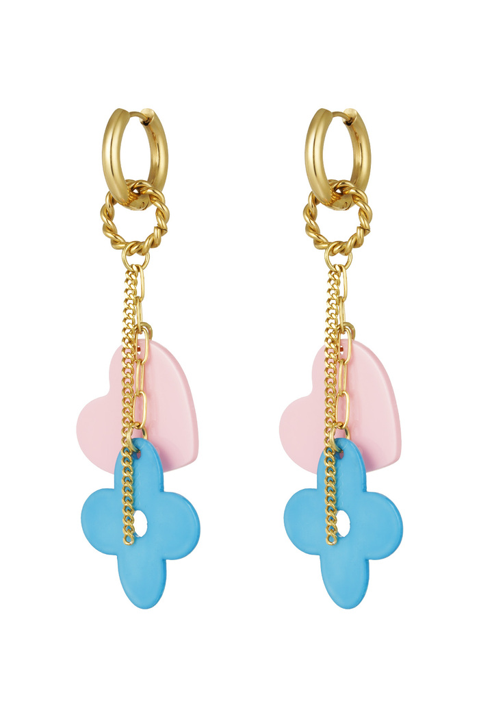Earrings dare to dream - blue pink 