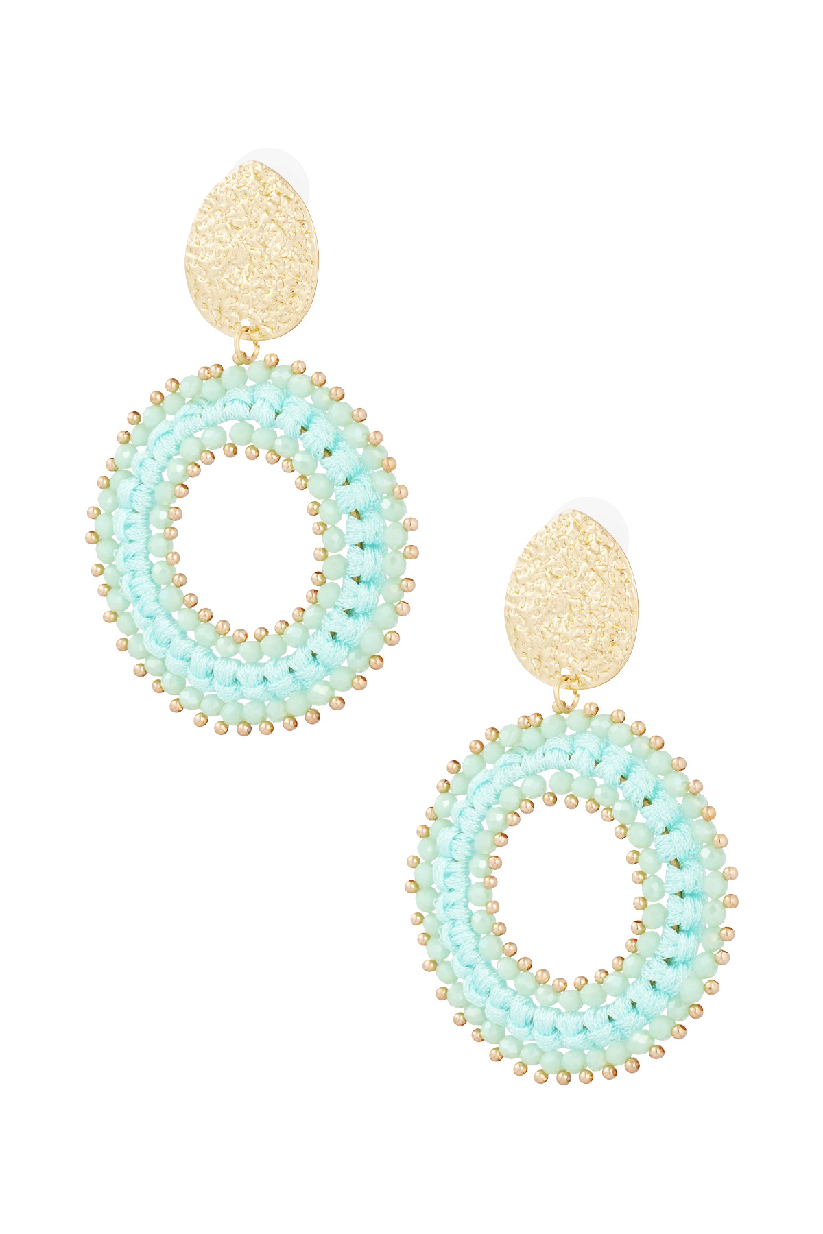 Statement ibiza vibe earrings - mint 2