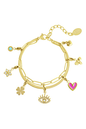 Charm bracelet eyes on you - gold h5 