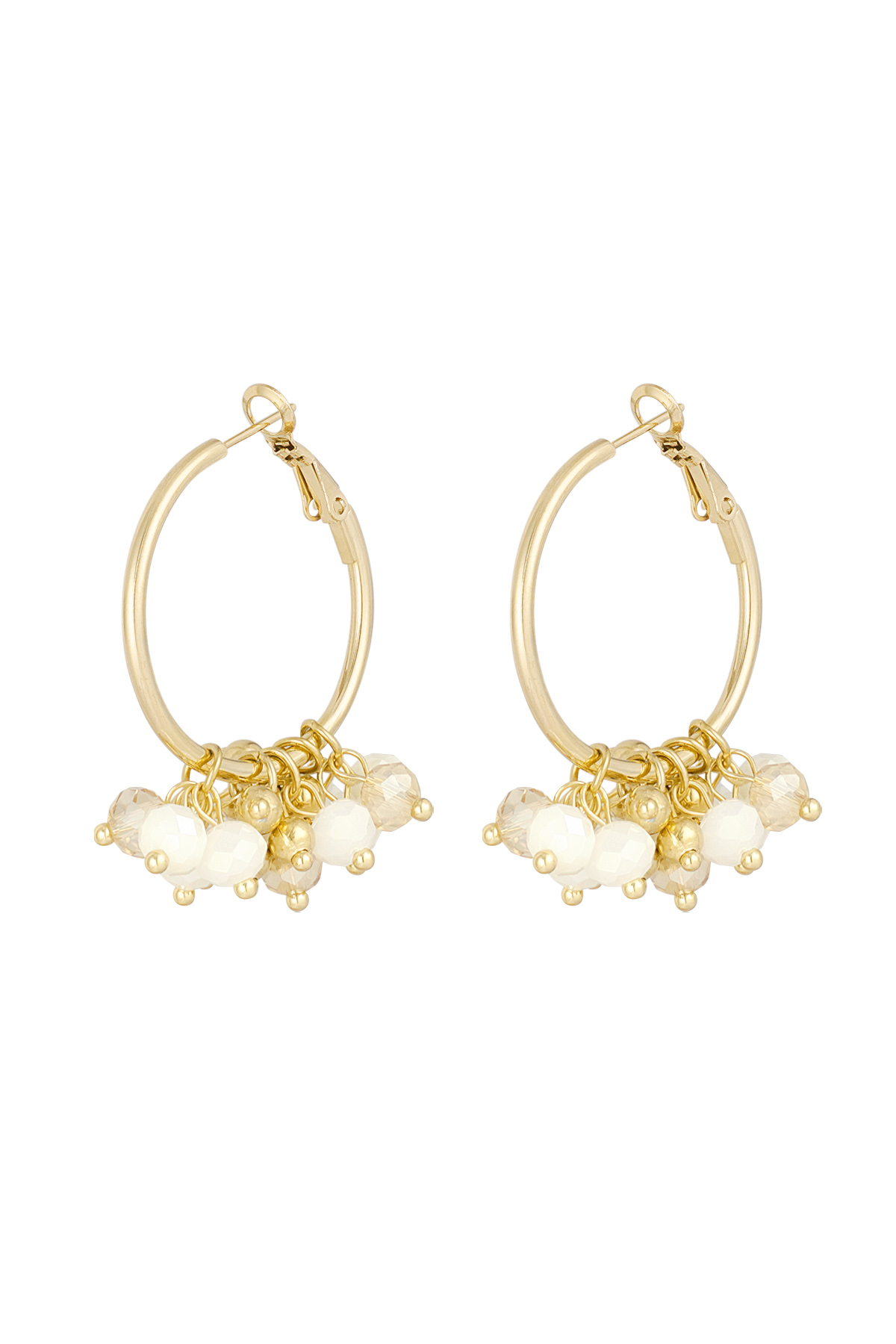 Fröhlicher Ohrring mit farbigen Kristallen – Weißgold h5 