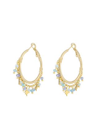 Earrings flawless filter - blue gold h5 