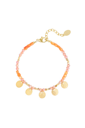 Bracelet free your mind - orange gold h5 