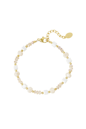 Bracelet torsadé amour - beige h5 