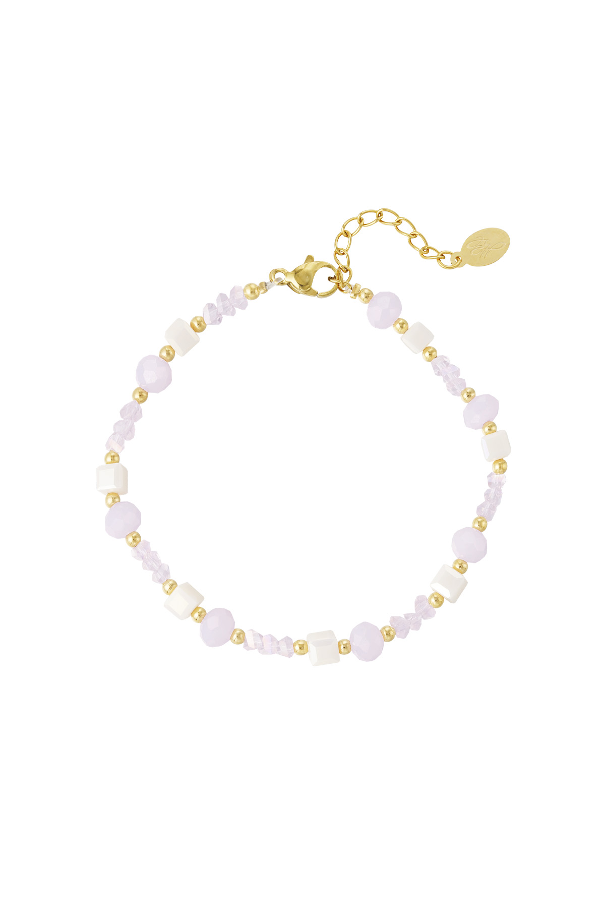 Bracelet twisted love - pale pink