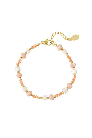 Bracelet amour torsadé - or orange h5 