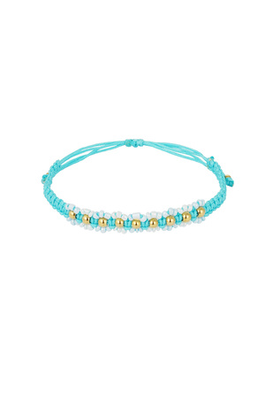 Bracelet de fête de fleurs d'été - bleu clair h5 