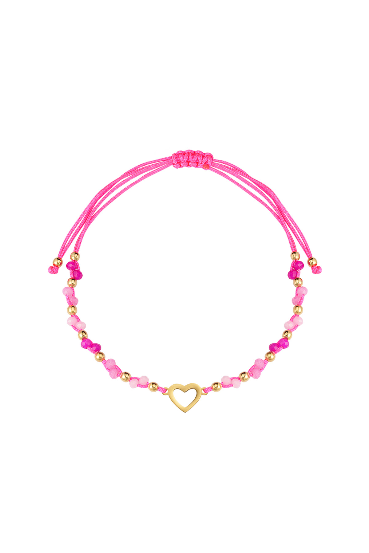 Summer bracelet colorful heart - fuchsia