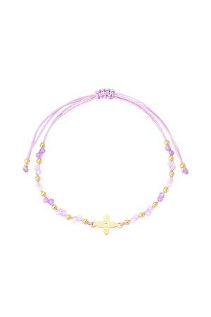 summer bracelet with beads - lilac  h5 