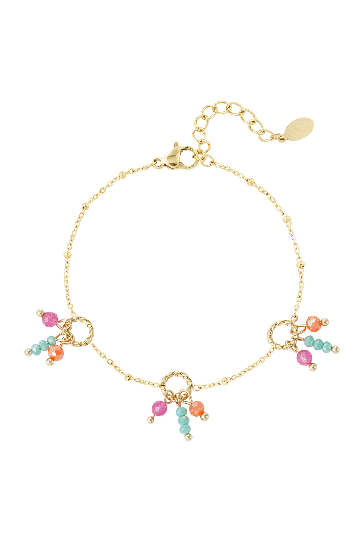 Bracelet colorful fiesta - gold