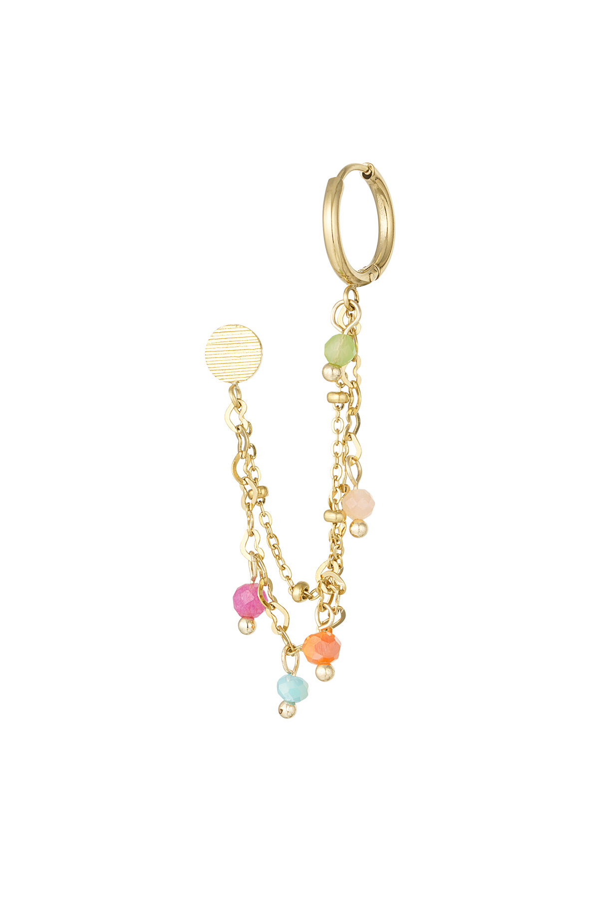 Earring technicolor treasure - Gold color