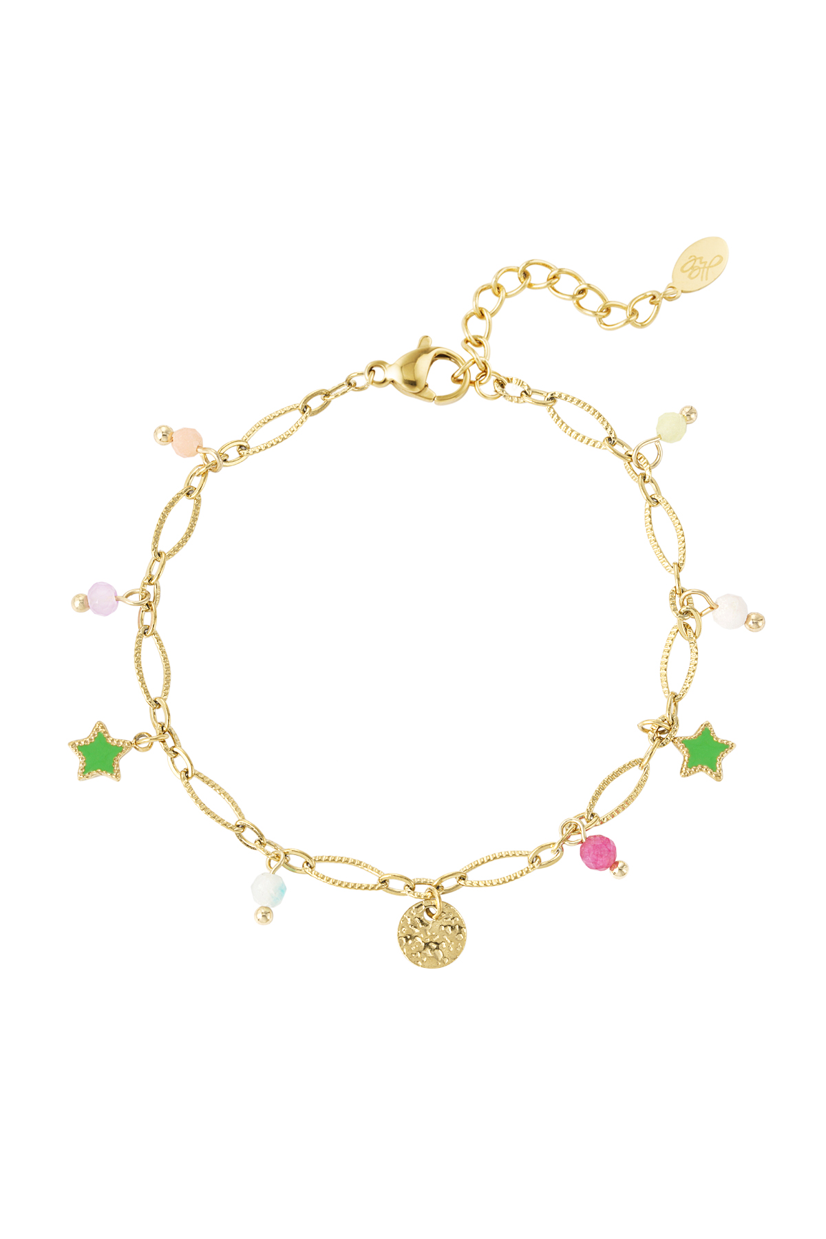 Summer rockstar charm bracelet - gold