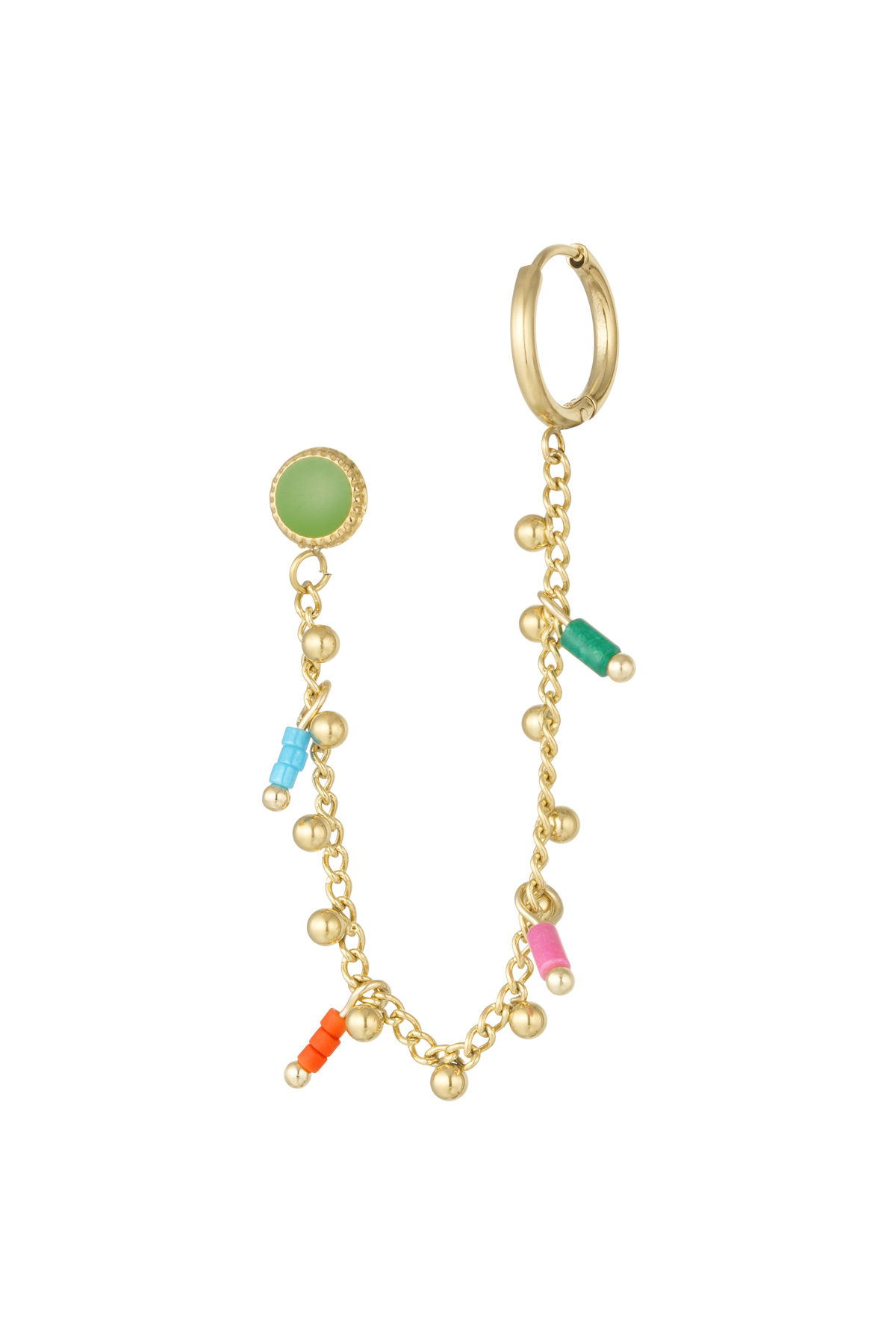 Messy colors earrings - gold
