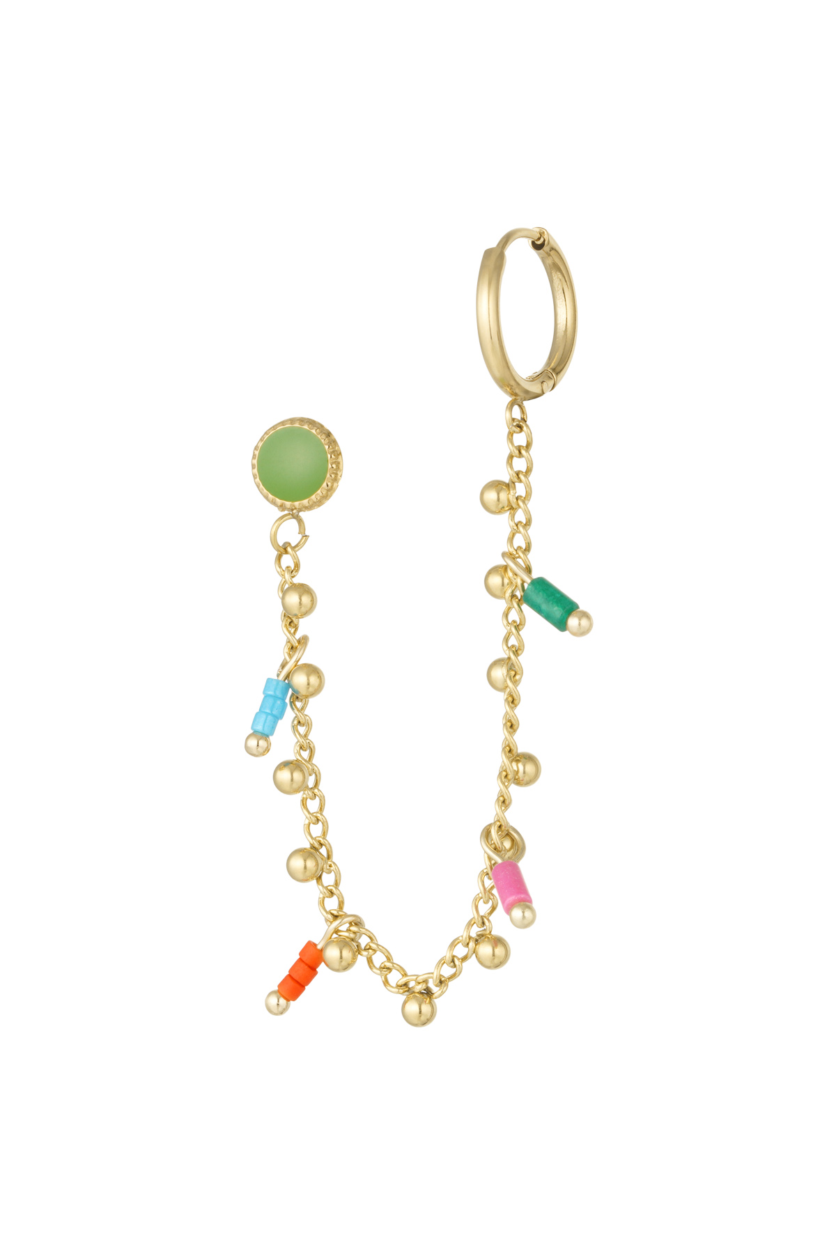 Messy colors earrings - Gold color 2