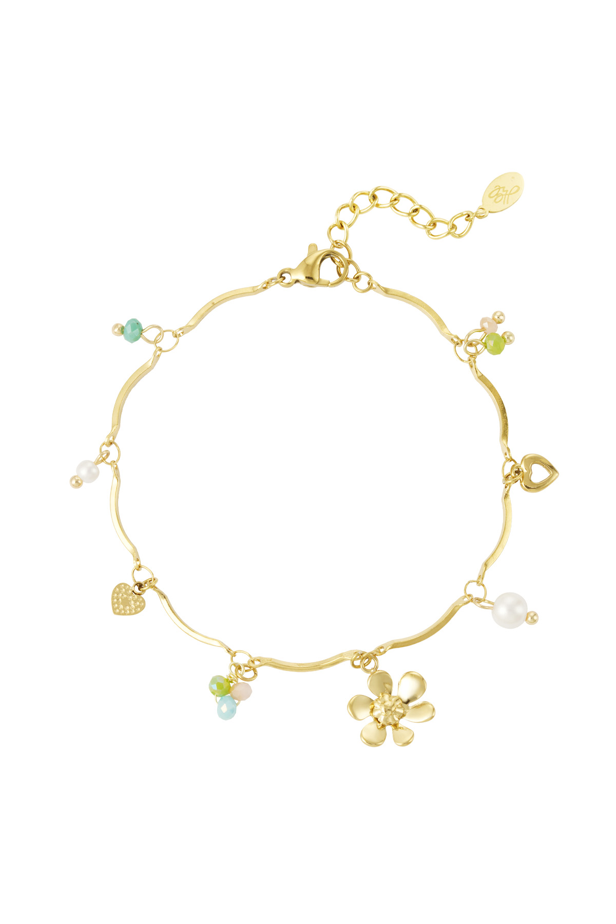 Bracelet fleur d'été - doré