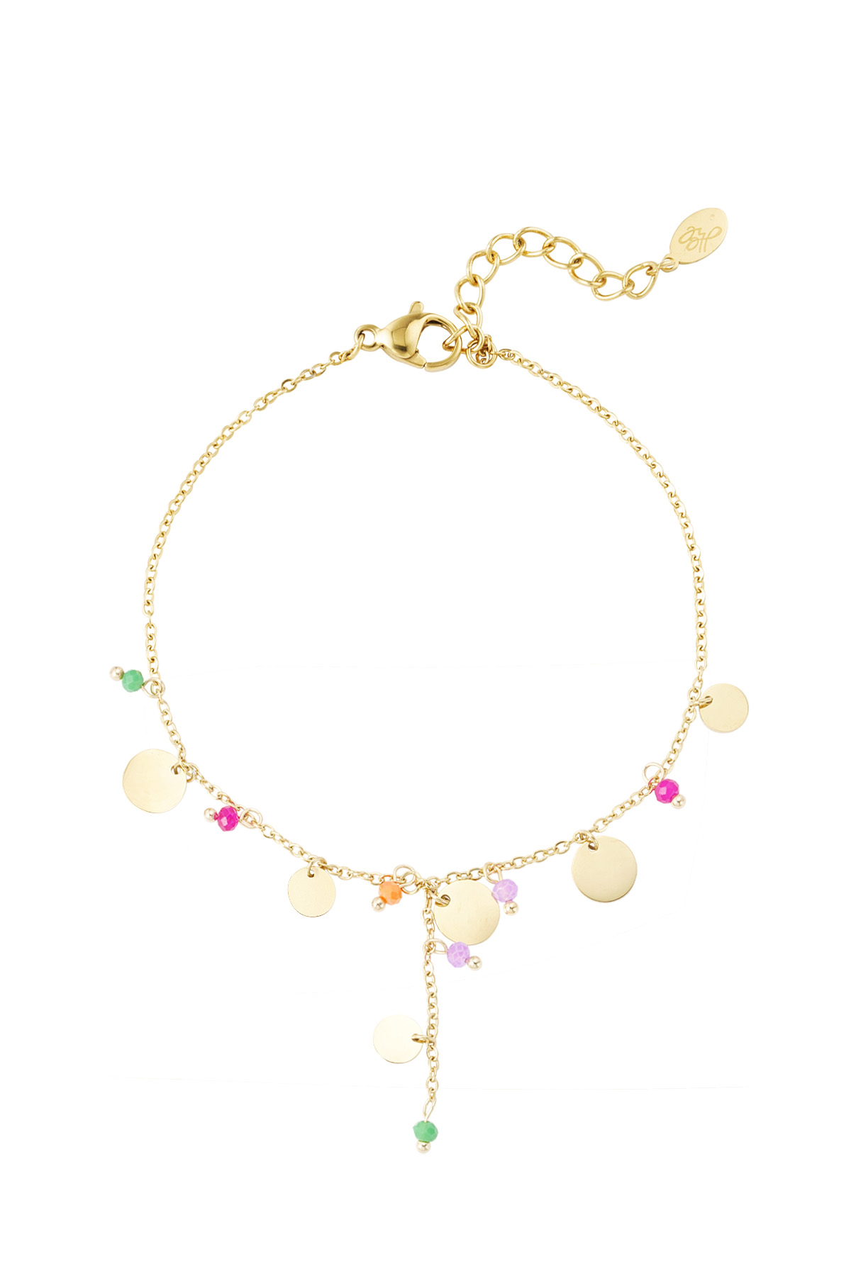 Colorful summer bracelet - Gold color