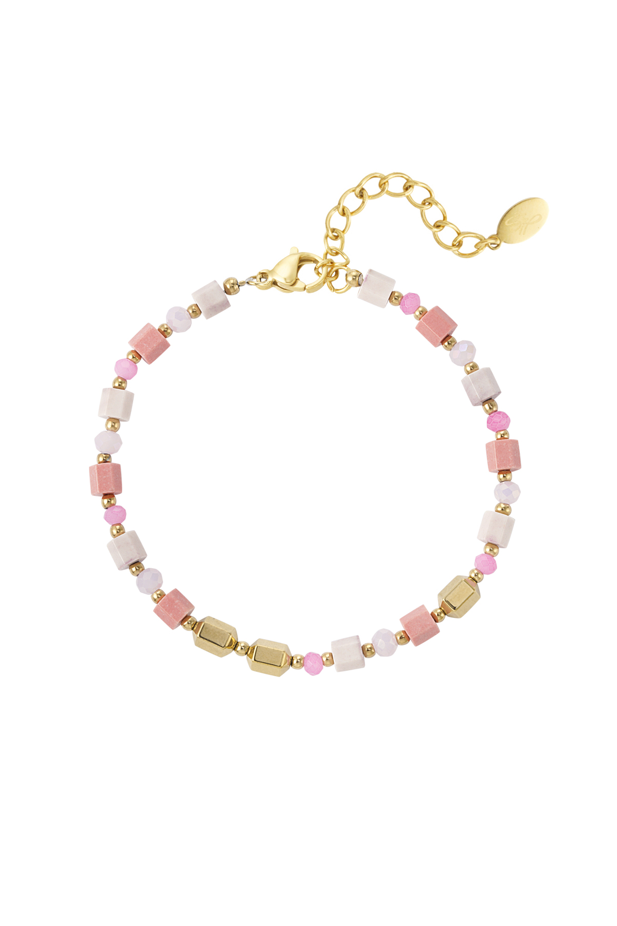 Bracelet vivid vibes - pink gold h5 