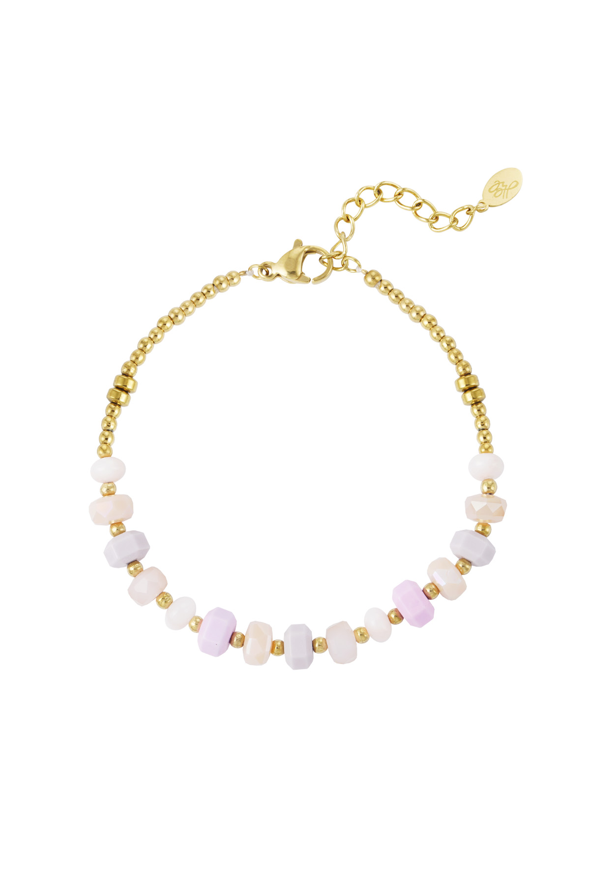 Bracelet colorful wrap - pink/gold 