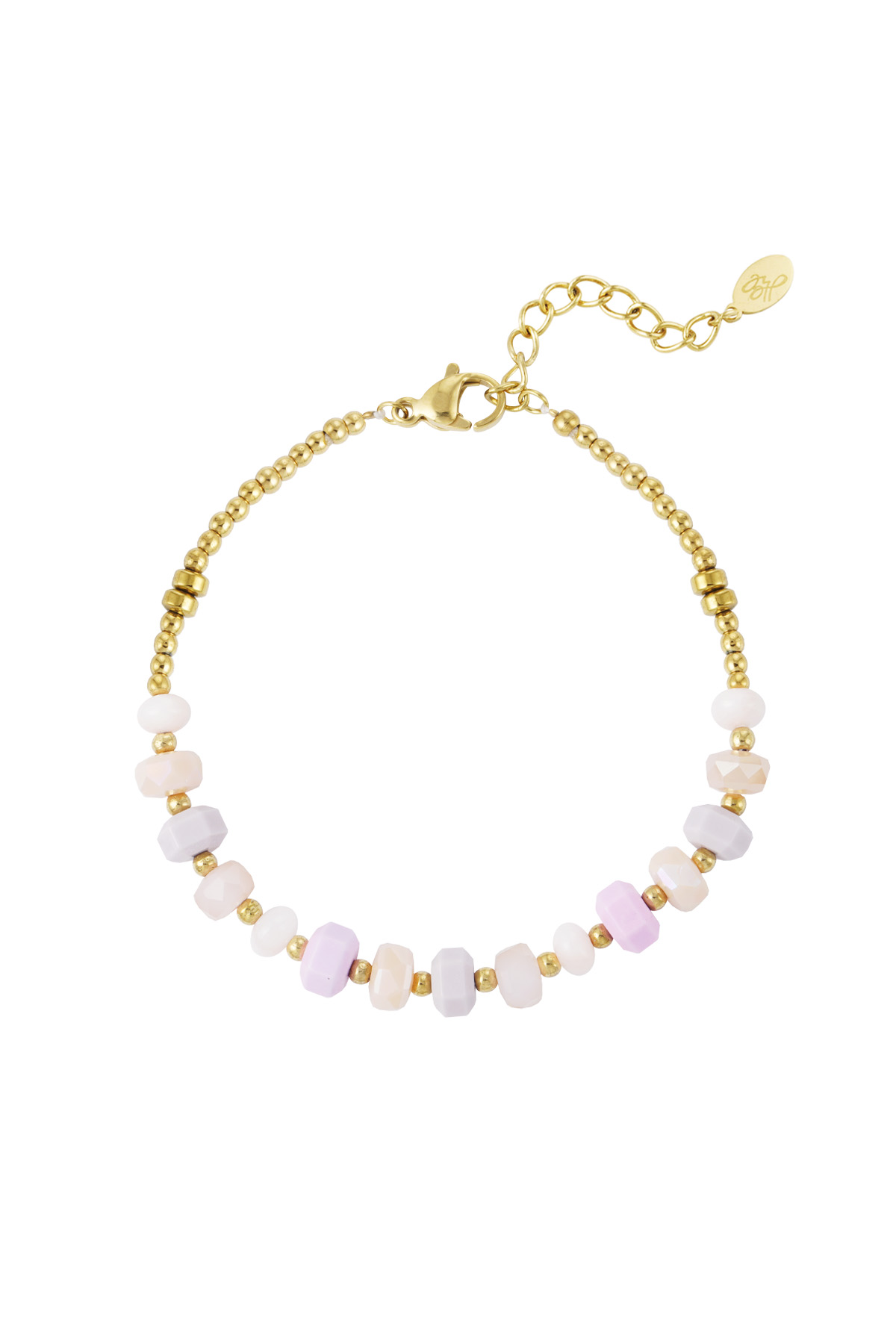 Bracelet colorful wrap - pink/Gold color 