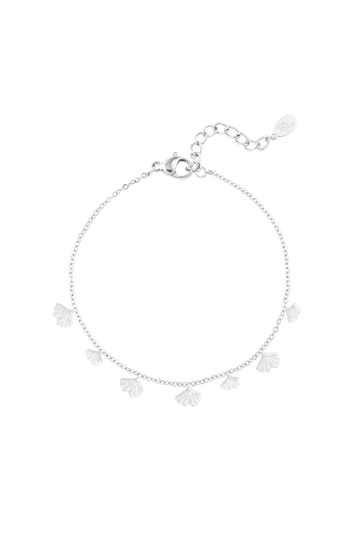 Classic bracelet with shell charms - silver