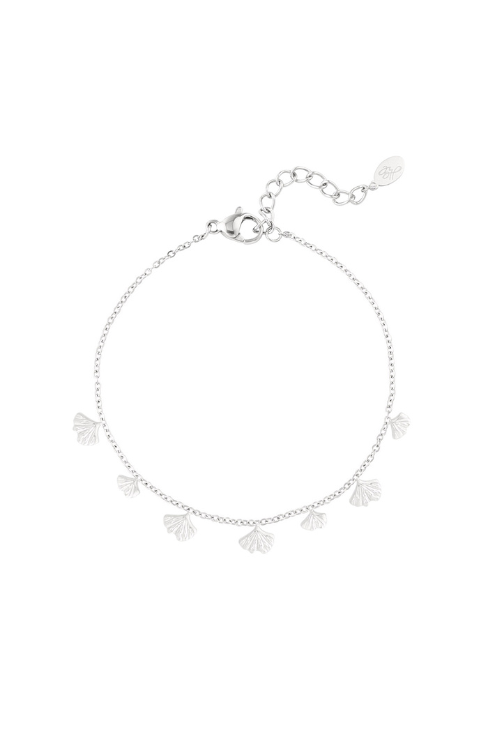 Classic bracelet with shell charms - silver 