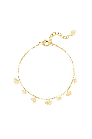 Classic bracelet with shell charms - gold  h5 