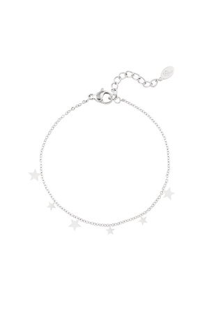 Cute sterren armbandje - Zilveren h5 