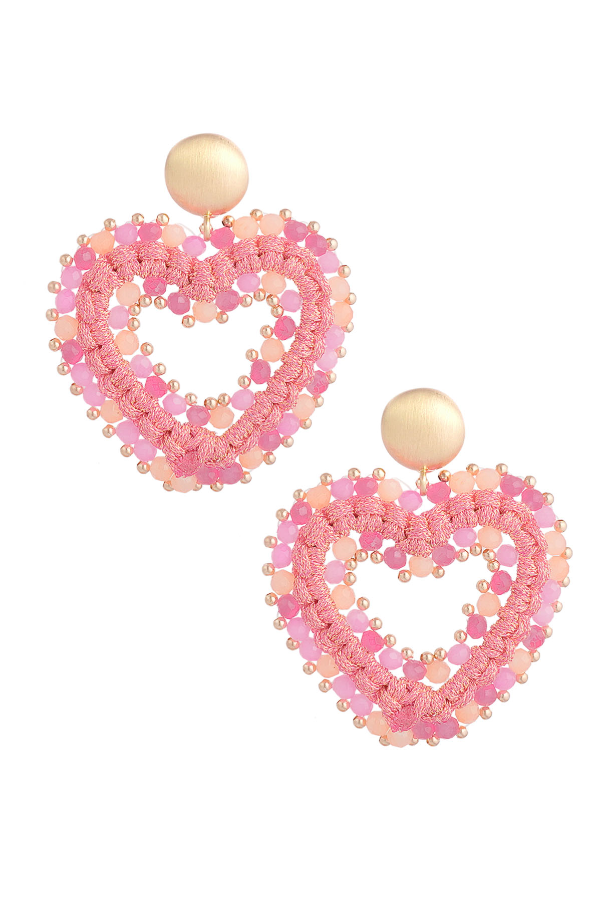 Earrings love all the way - fuchsia