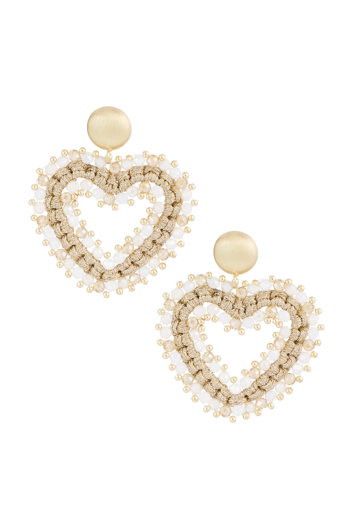 Boucles d'oreilles love all the way - or beige