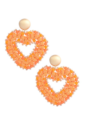 Earrings love all the way - orange h5 