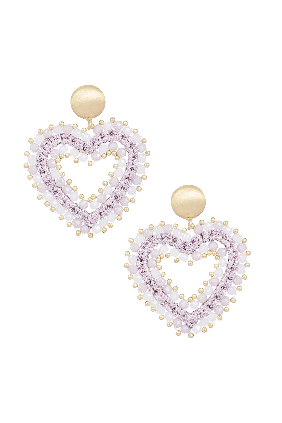 Earrings love all the way - gray gold