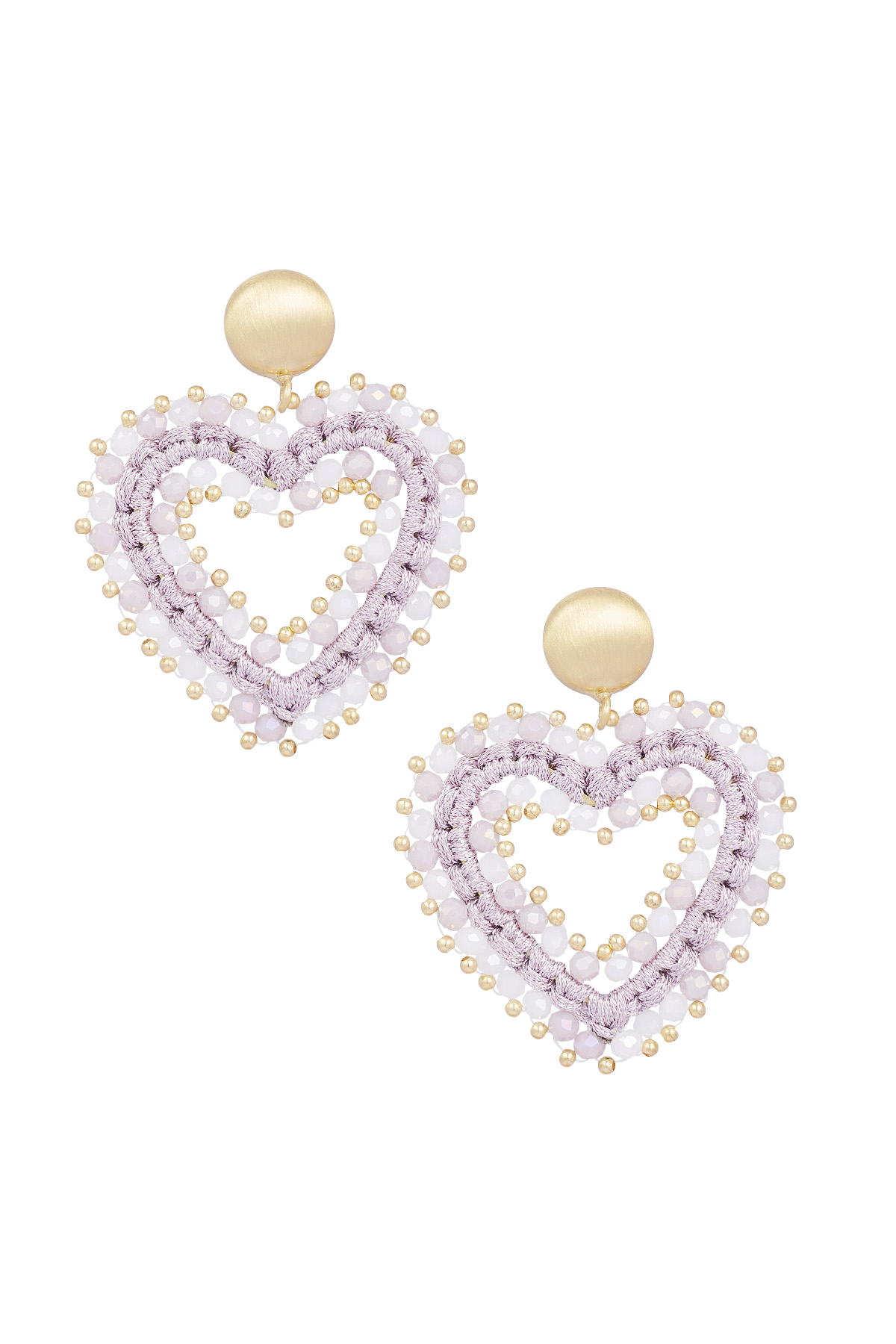 Boucles d'oreilles love all the way - or gris h5 