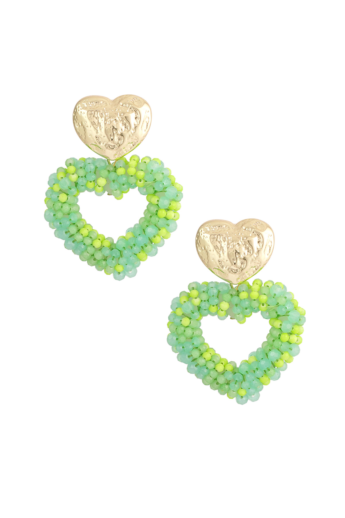 Boucles d'oreilles chemin vers mon coeur - pic vert 2