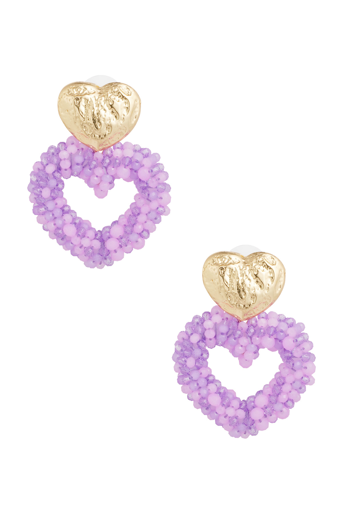 Earrings way to my heart - lilac
