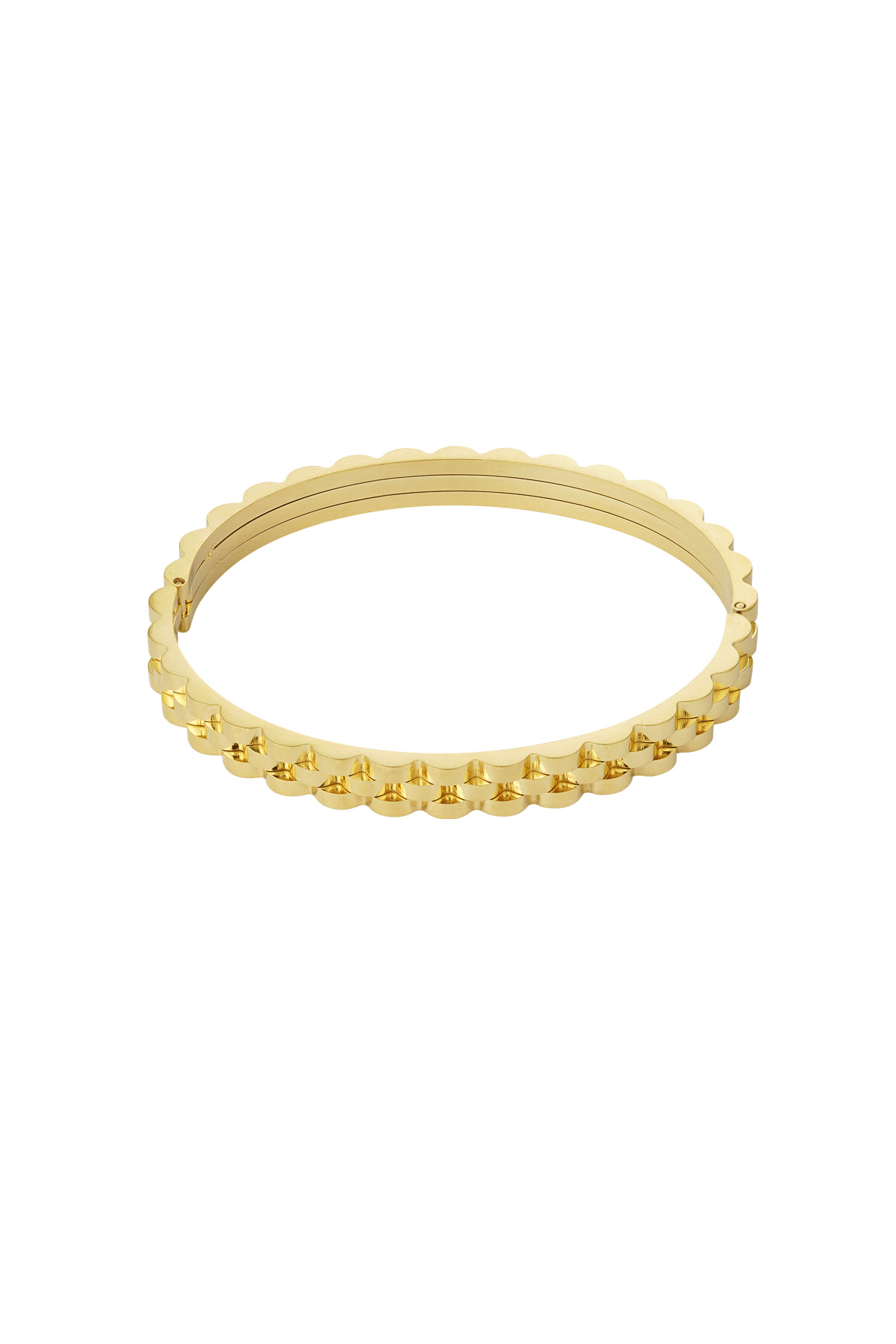 Link bangle bracelet - Gold color