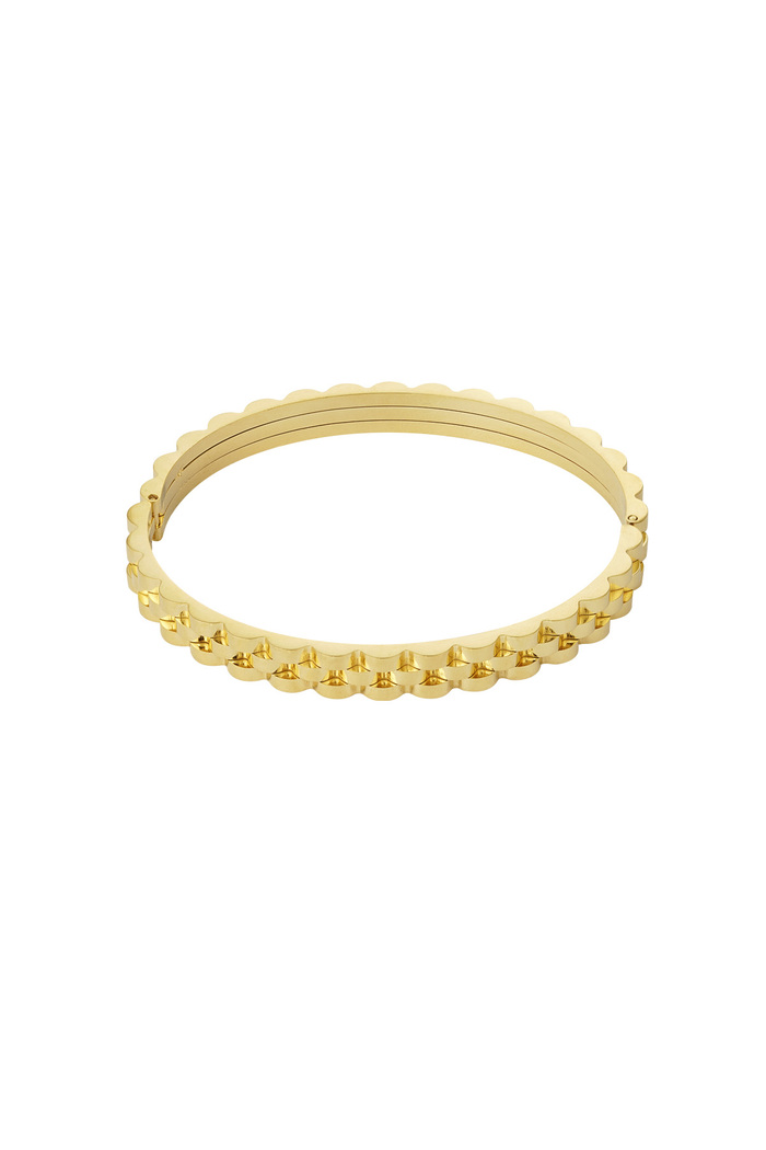 Link bangle bracelet - gold 