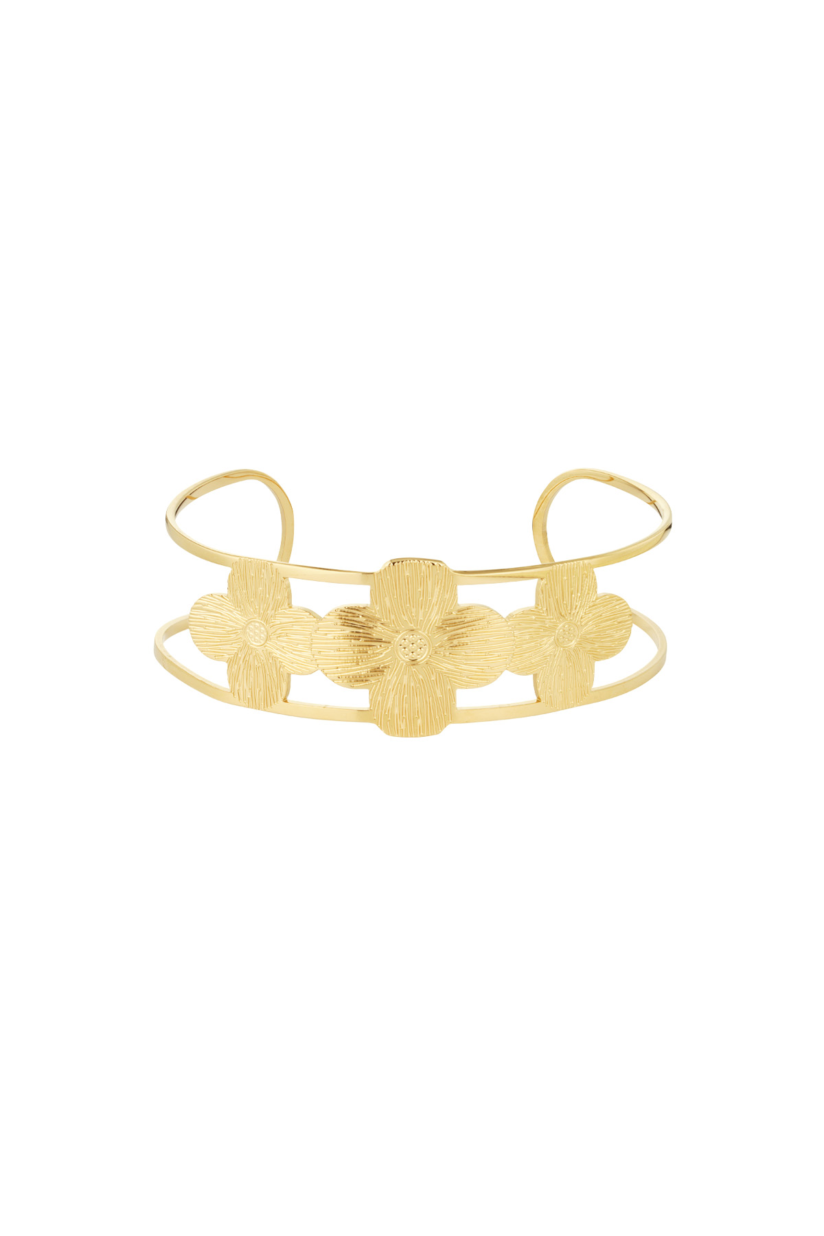 Floral party bracelet - gold  h5 