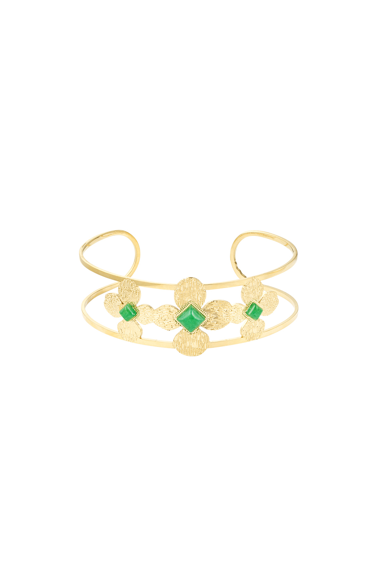 Bohemian flowerless bracelet - gold h5 