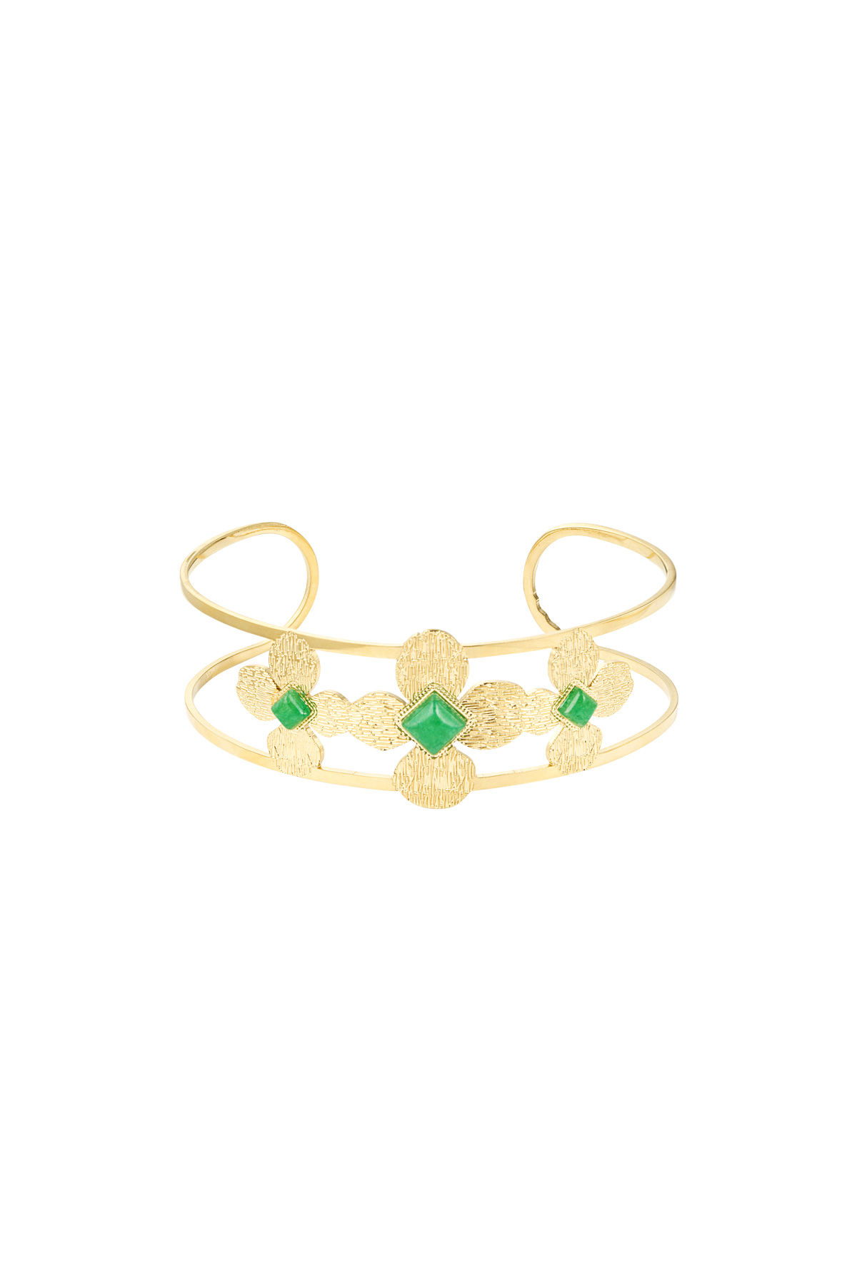 Bohemian flowerless bracelet - Gold color