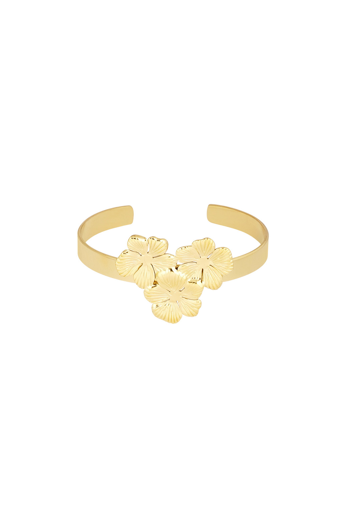 Classico braccialetto floreale per feste - oro 