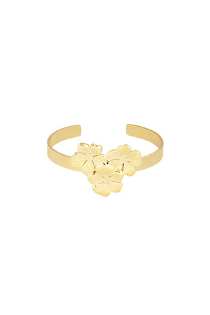 Klassisches florales Partyarmband – Gold  h5 
