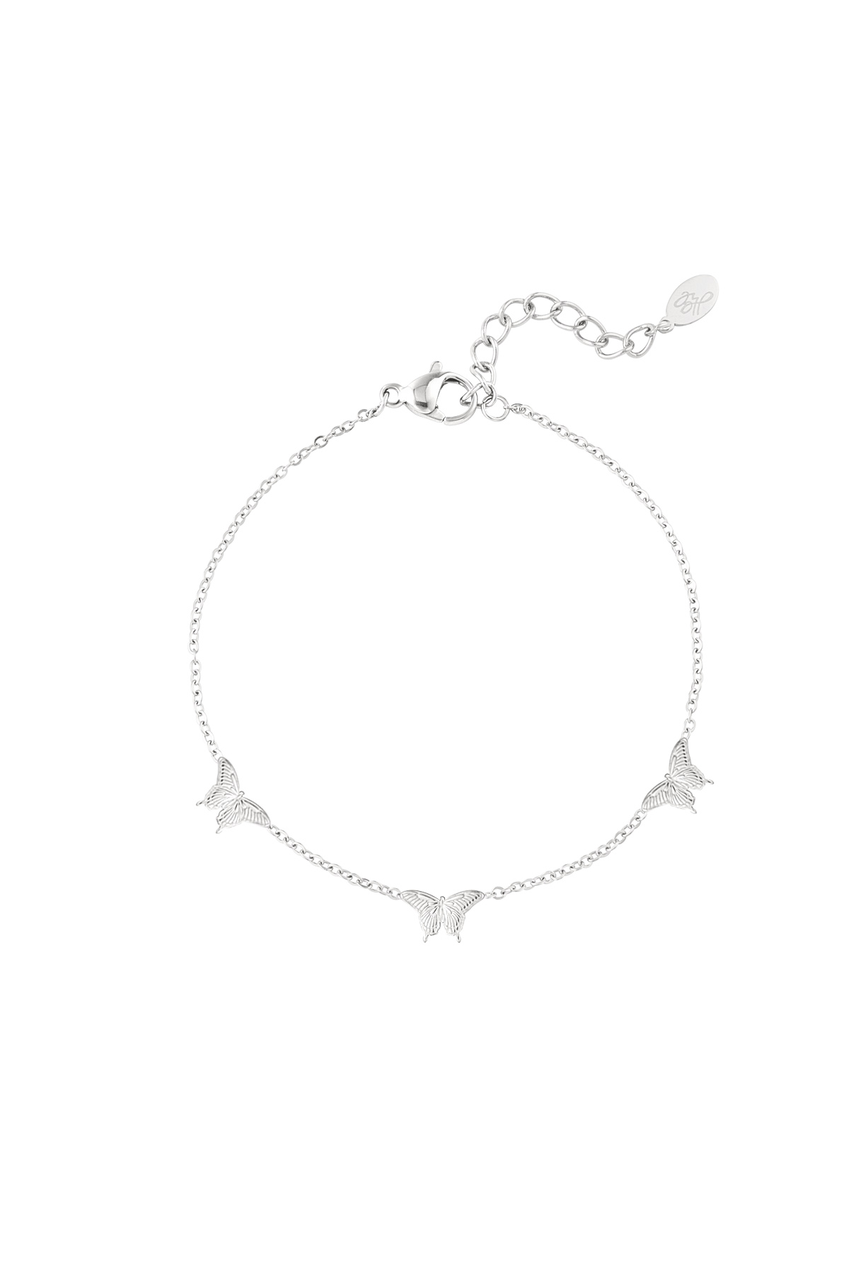 Bracelet 3 butterflies - Silver h5 