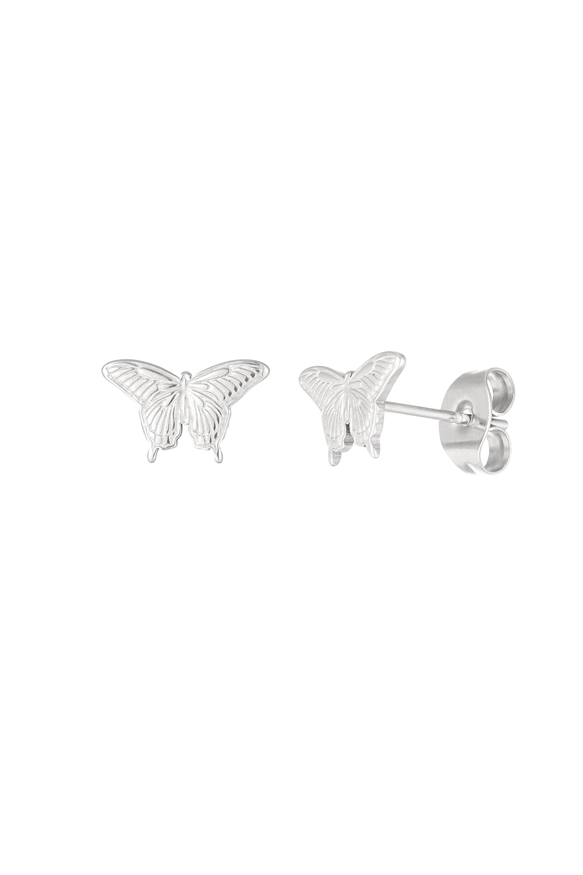 Schmetterlings-Ohrstecker – Silber