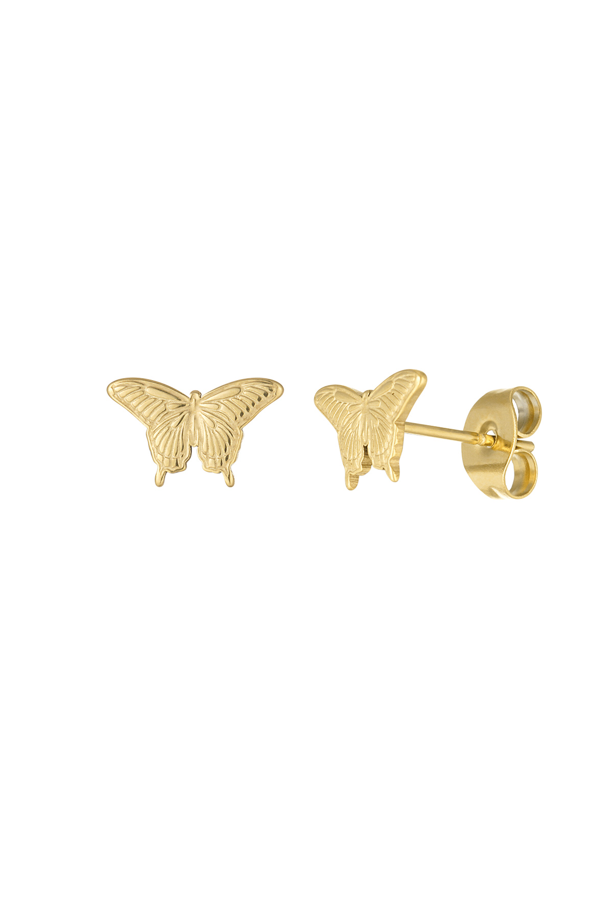 Butterfly stud earrings - Gold
