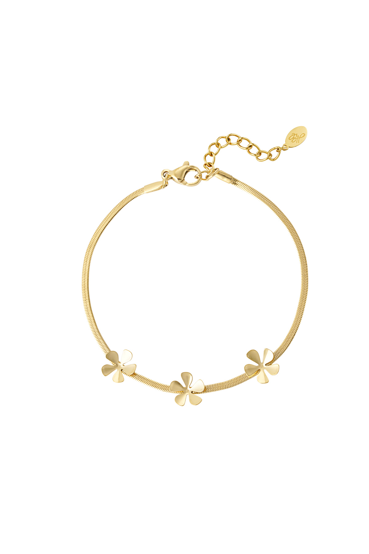 Bracelet 3 basic flowers - Gold