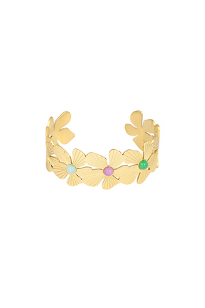 Bohemian island floral bracelet - Gold h5 