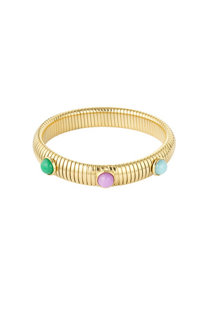 Bohemian bracelet stones - Gold h5 