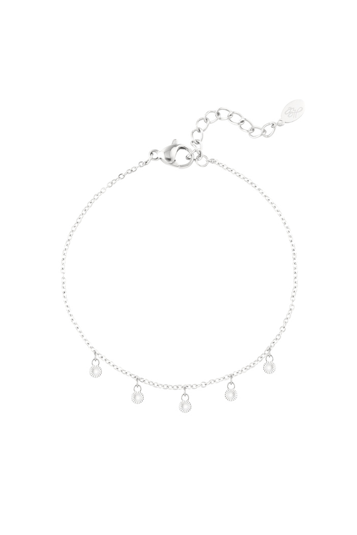 Classic bracelet with round charms - silver 