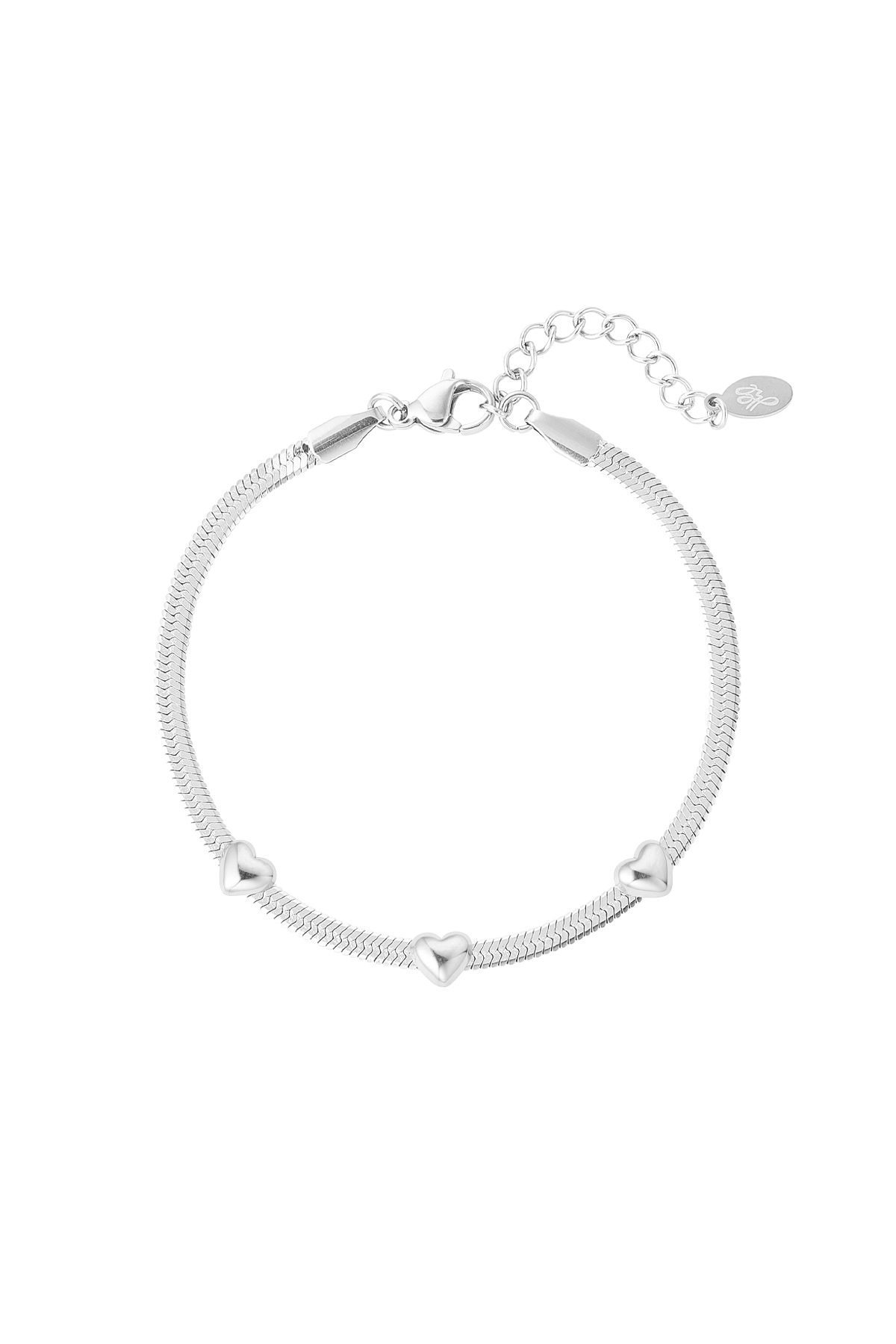 Armband triple the love - zilver